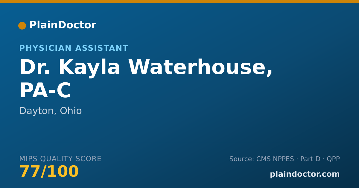 Shareable card for Kayla Waterhouse, PA-C - Physician Assistant, Dayton, OH