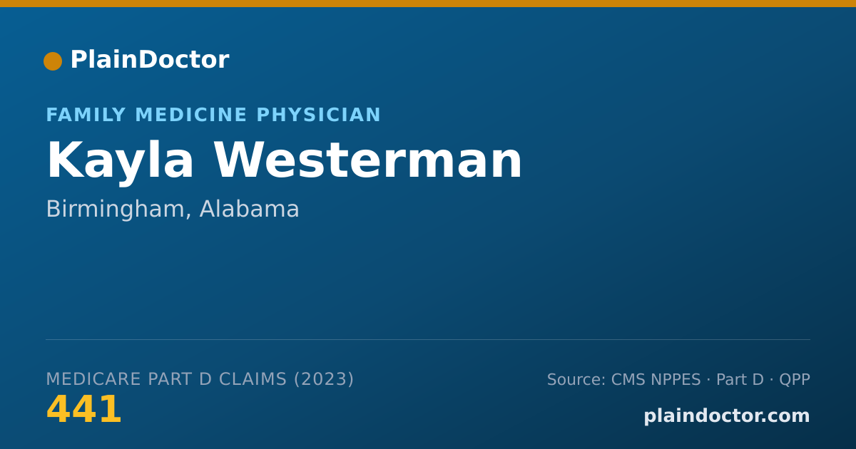 Shareable card for Kayla Westerman - Family Medicine Physician, Birmingham, AL