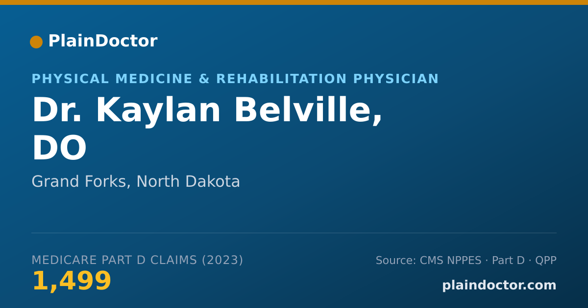 Shareable card for Kaylan Belville, DO - Physical Medicine & Rehabilitation Physician, Grand Forks, ND