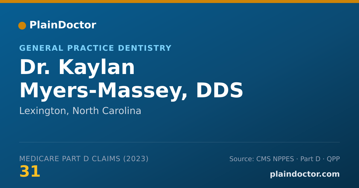 Shareable card for Kaylan Myers-Massey, DDS - General Practice Dentistry, Lexington, NC