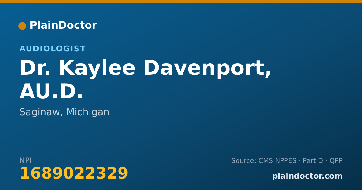 Shareable card for Kaylee Davenport, AU.D. - Audiologist, Saginaw, MI