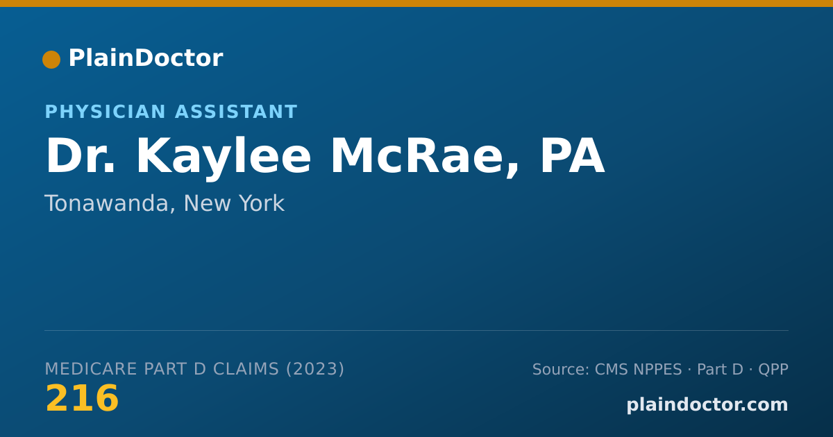Shareable card for Kaylee McRae, PA - Physician Assistant, Tonawanda, NY