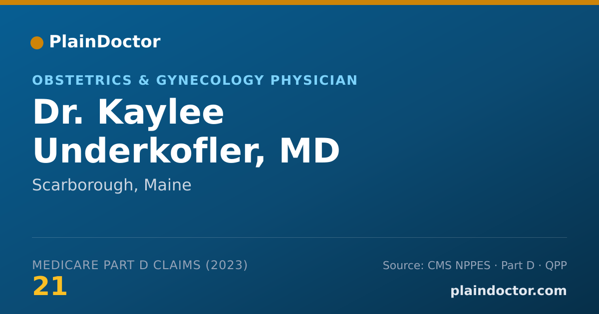 Shareable card for Kaylee Underkofler, MD - Obstetrics & Gynecology Physician, Scarborough, ME