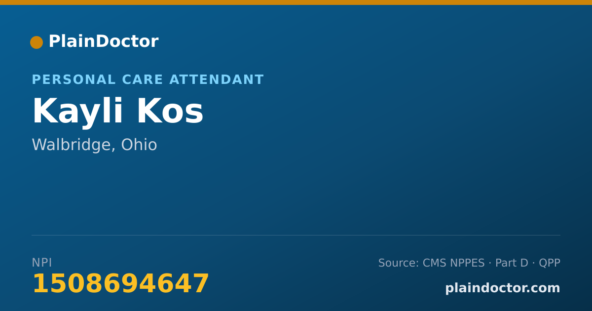 Shareable card for Kayli Kos - Personal Care Attendant, Walbridge, OH