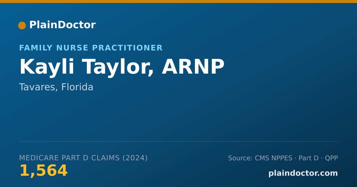 Shareable card for Kayli Taylor, ARNP - Family Nurse Practitioner, Tavares, FL