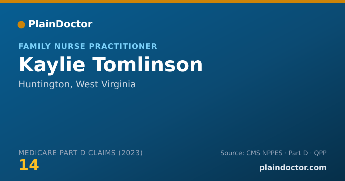 Shareable card for Kaylie Tomlinson - Family Nurse Practitioner, Huntington, WV