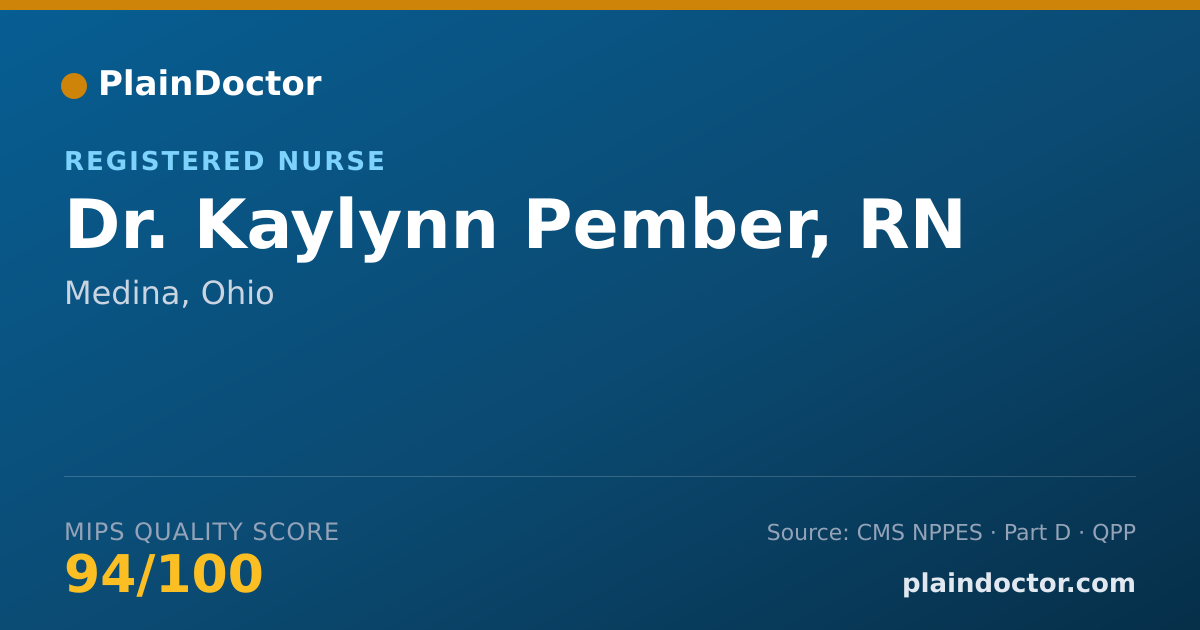 Shareable card for Kaylynn Pember, RN - Registered Nurse, Medina, OH
