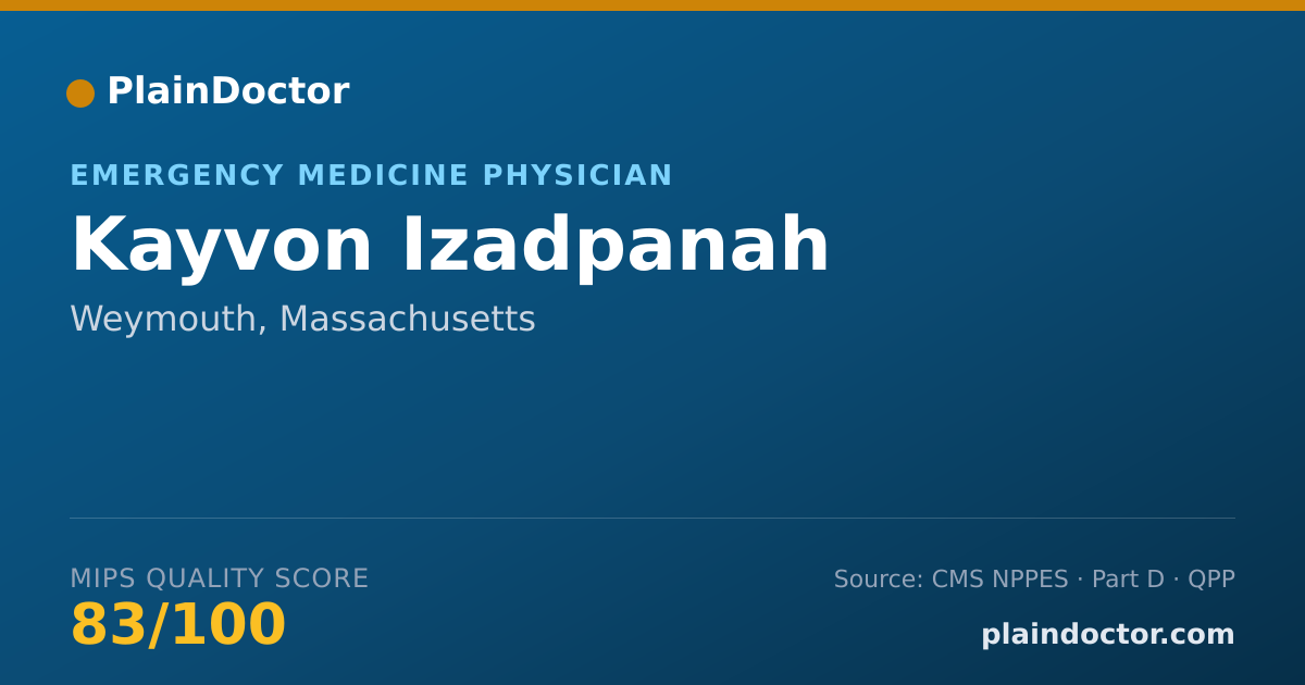 Shareable card for Kayvon Izadpanah - Emergency Medicine Physician, Weymouth, MA