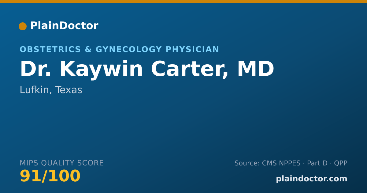 Shareable card for Kaywin Carter, MD - Obstetrics & Gynecology Physician, Lufkin, TX