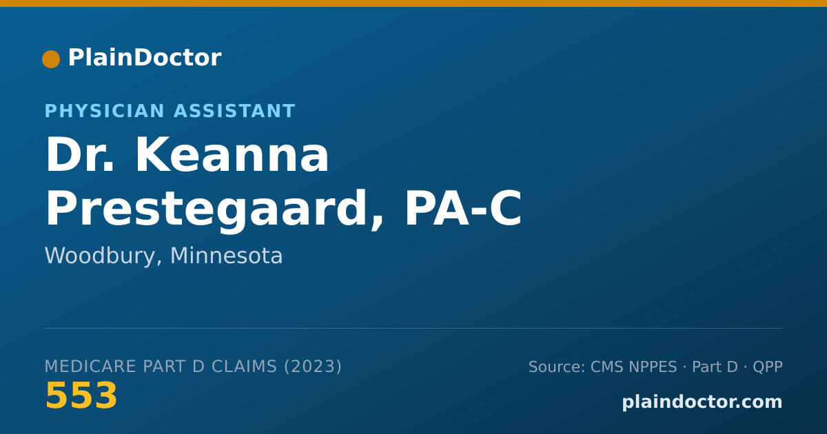 Shareable card for Keanna Prestegaard, PA-C - Physician Assistant, Woodbury, MN