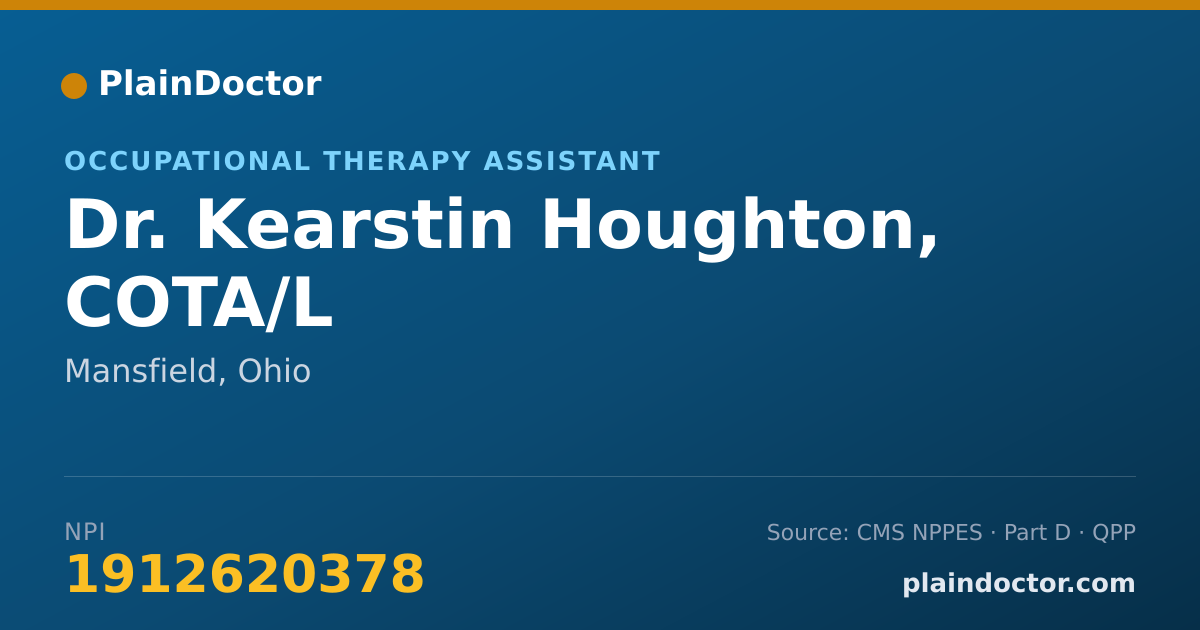 Shareable card for Kearstin Houghton, COTA/L - Occupational Therapy Assistant, Mansfield, OH