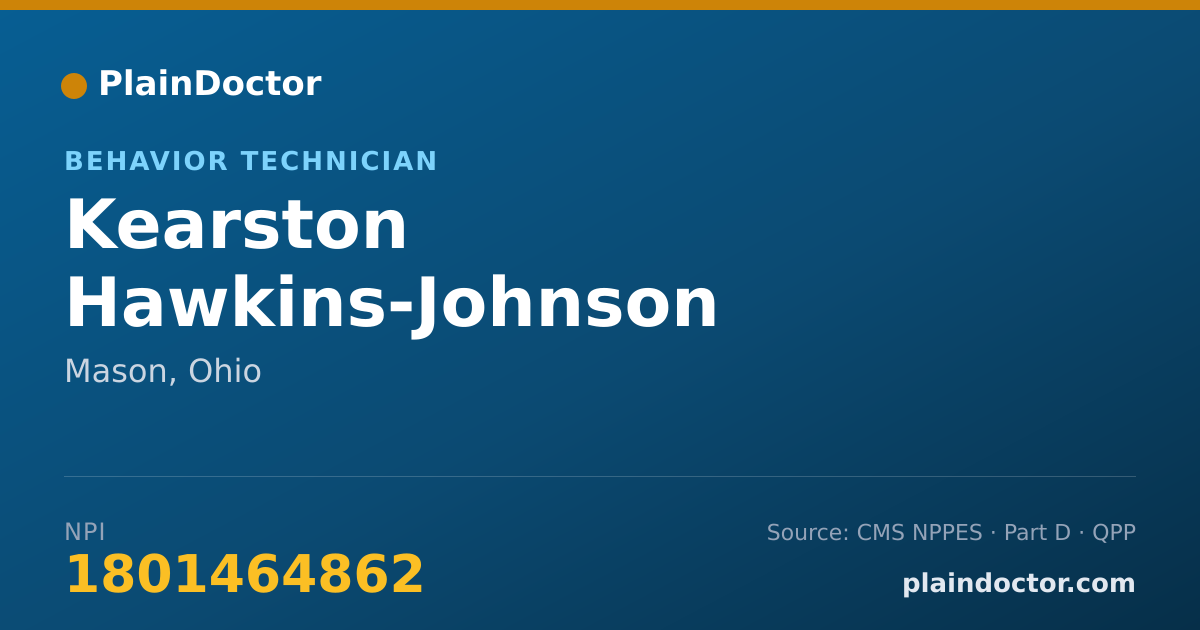 Shareable card for Kearston Hawkins-Johnson - Behavior Technician, Mason, OH