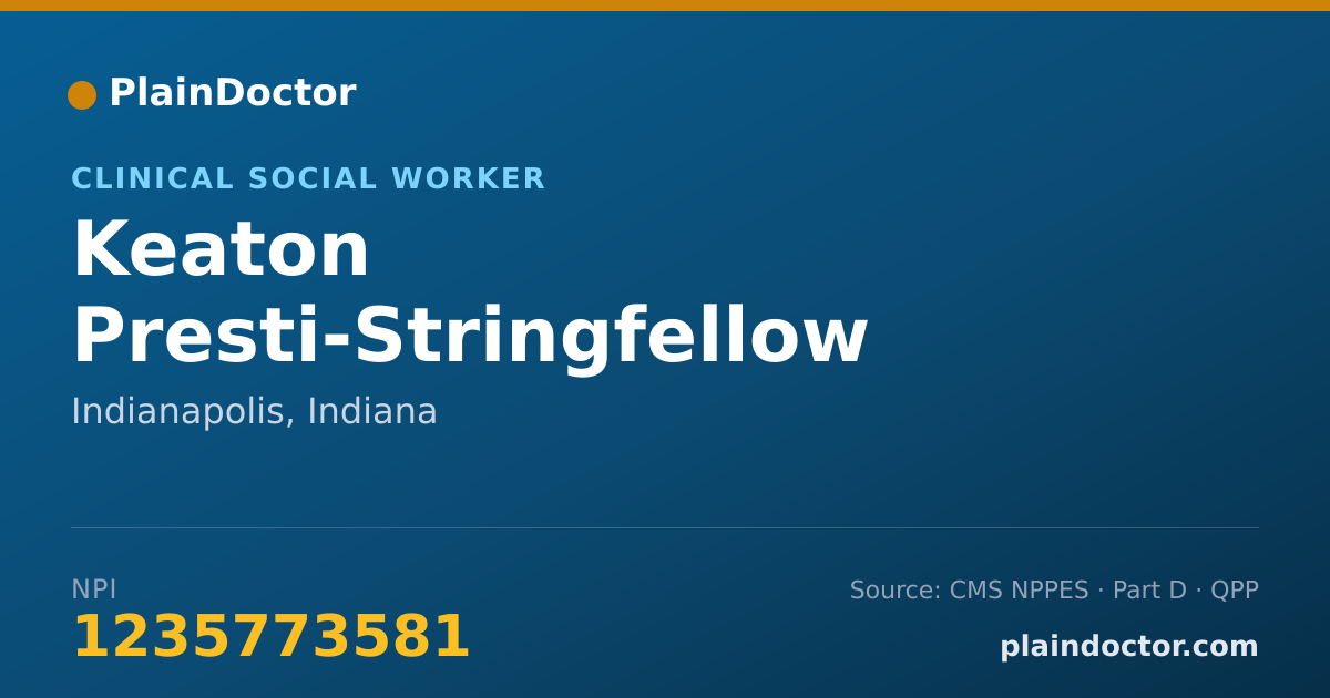 Shareable card for Keaton Presti-Stringfellow - Clinical Social Worker, Indianapolis, IN