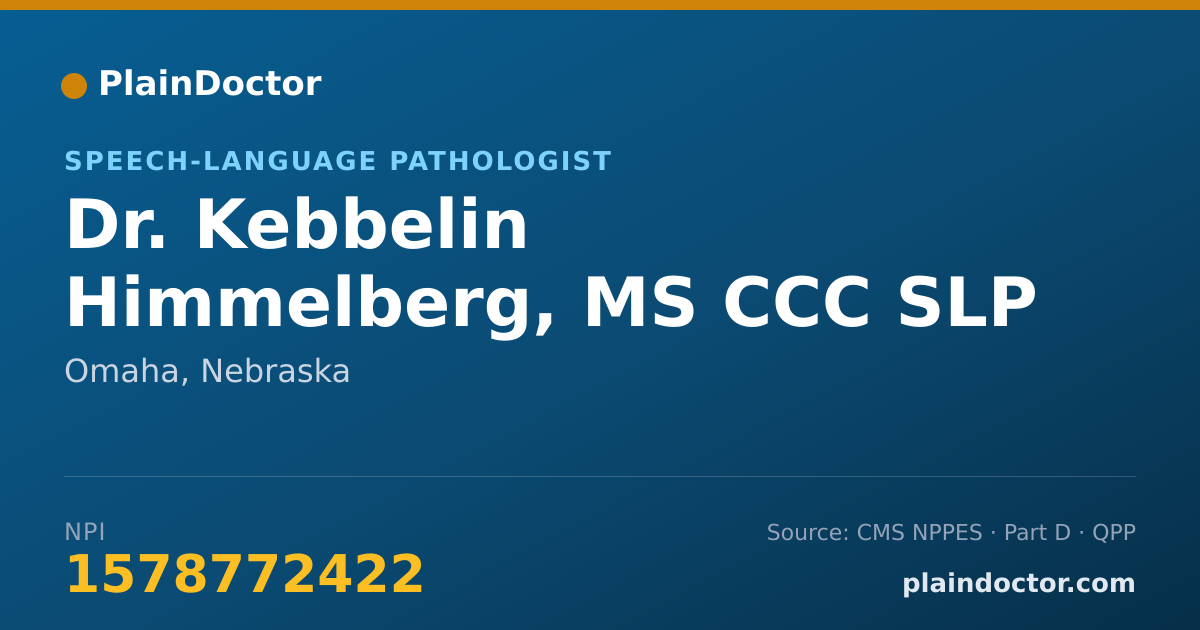 Shareable card for Kebbelin Himmelberg, MS CCC SLP - Speech-Language Pathologist, Omaha, NE