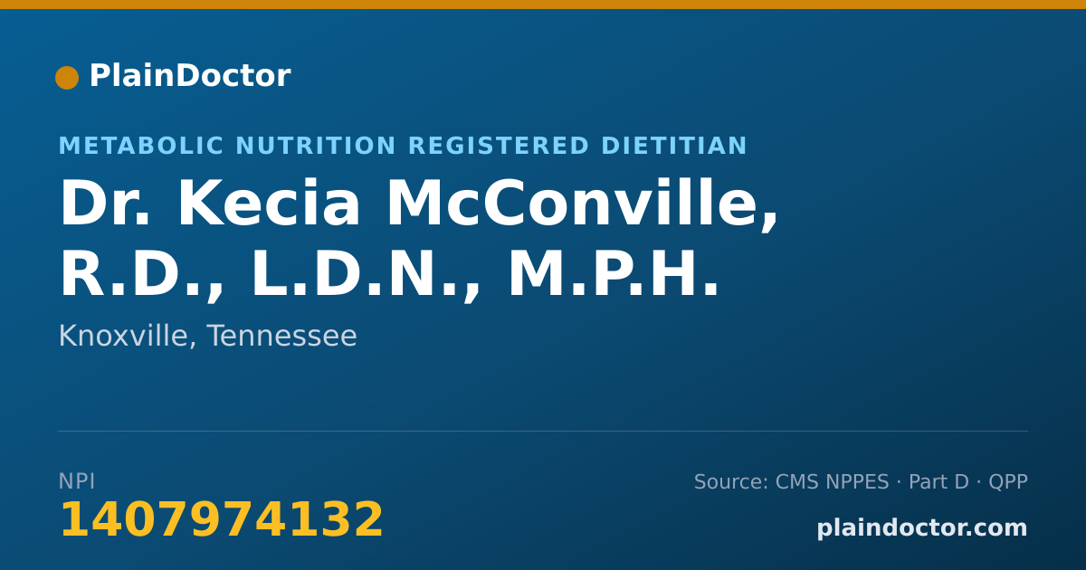Shareable card for Kecia McConville, R.D., L.D.N., M.P.H. - Metabolic Nutrition Registered Dietitian, Knoxville, TN