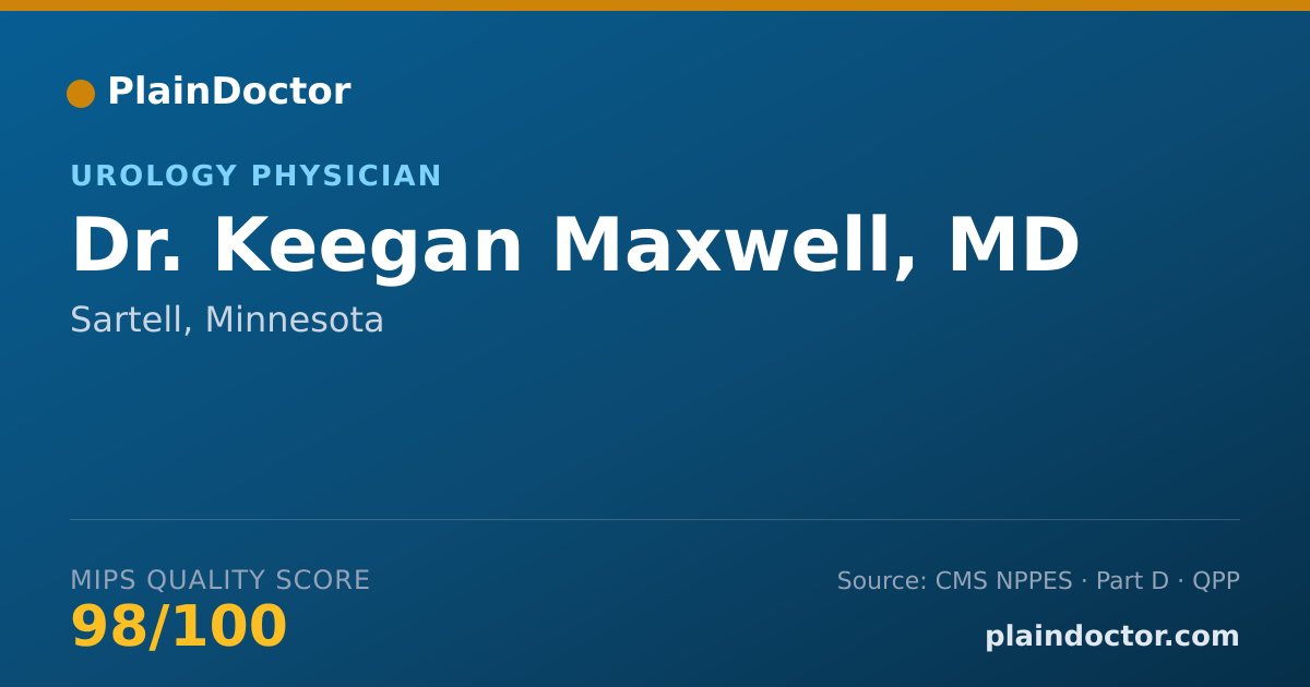 Shareable card for Keegan Maxwell, MD - Urology Physician, Sartell, MN