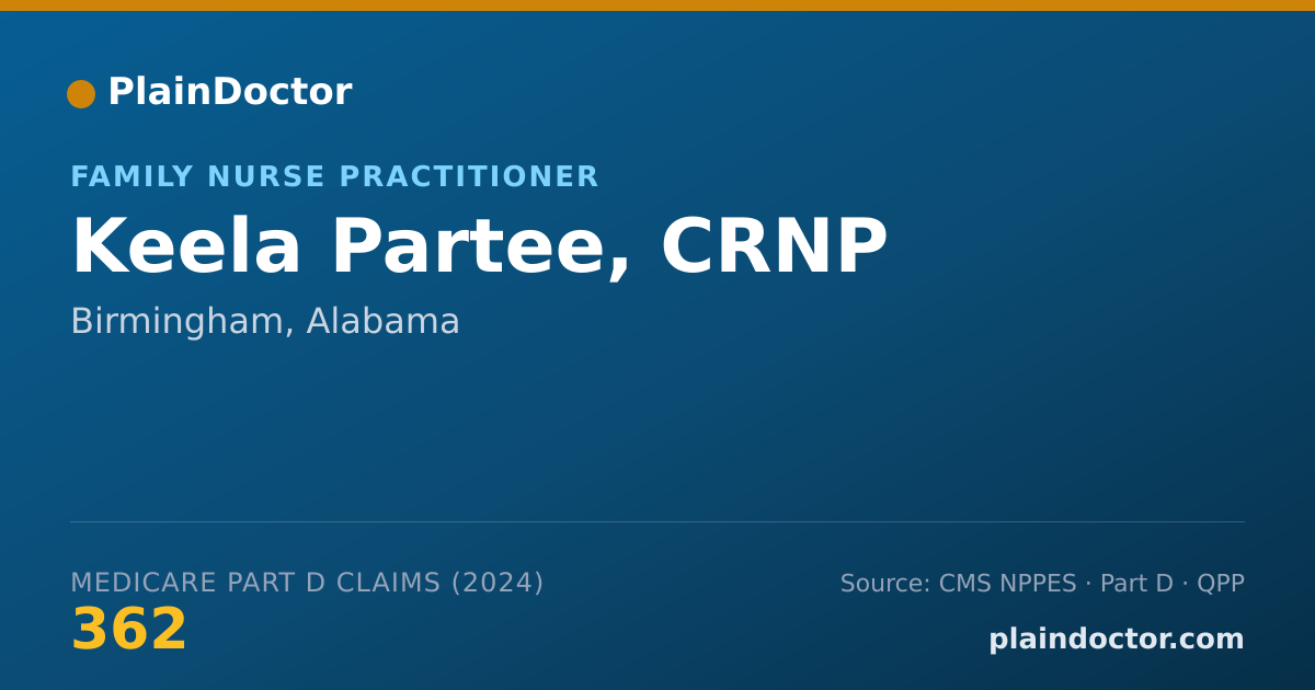Shareable card for Keela Partee, CRNP - Family Nurse Practitioner, Birmingham, AL