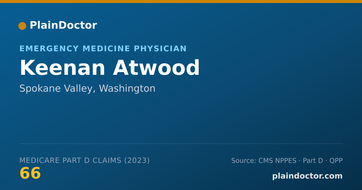 Shareable card for Keenan Atwood - Emergency Medicine Physician, Spokane Valley, WA