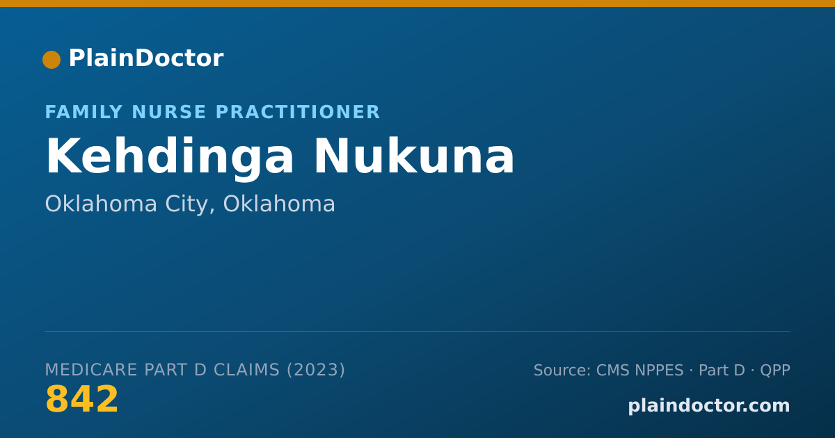 Shareable card for Kehdinga Nukuna - Family Nurse Practitioner, Oklahoma City, OK