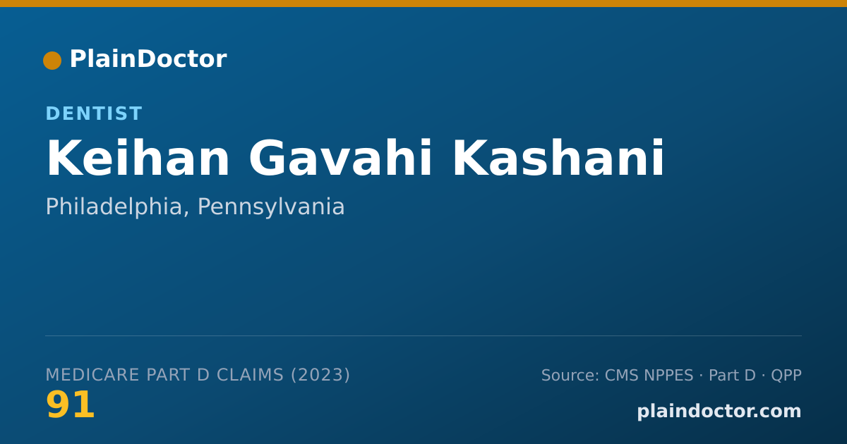 Shareable card for Keihan Gavahi Kashani - Dentist, Philadelphia, PA