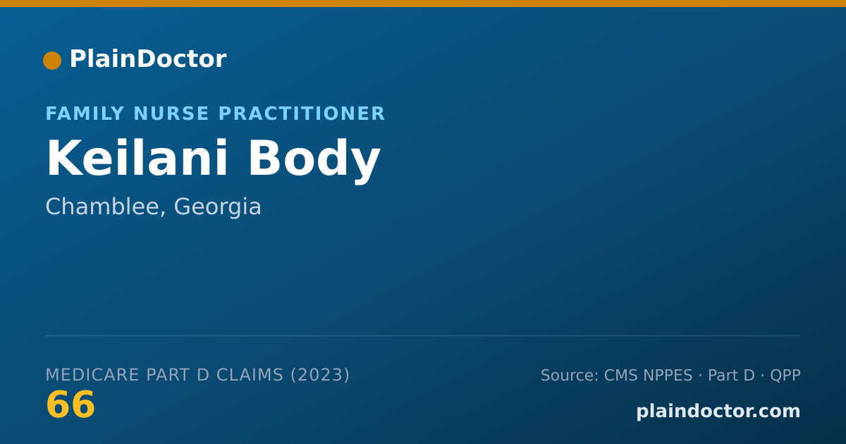 Shareable card for Keilani Body - Family Nurse Practitioner, Chamblee, GA