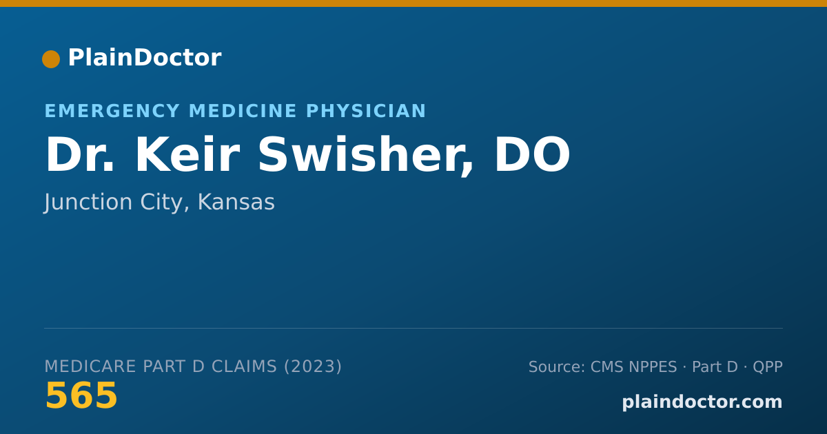 Shareable card for Keir Swisher, DO - Emergency Medicine Physician, Junction City, KS