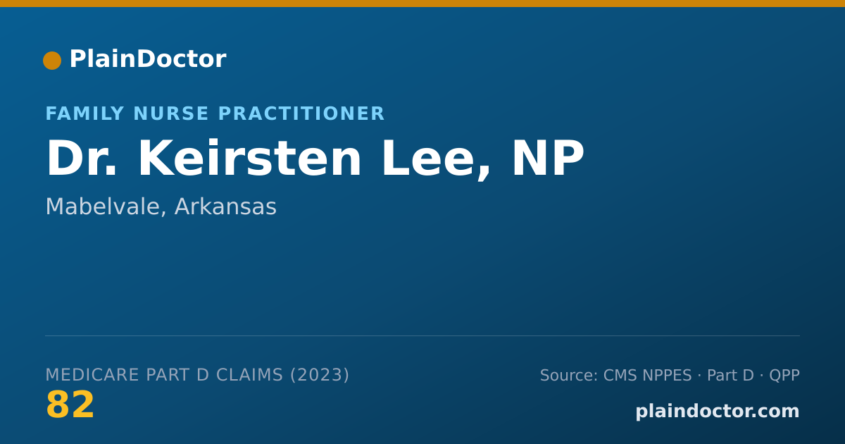 Shareable card for Keirsten Lee, NP - Family Nurse Practitioner, Mabelvale, AR