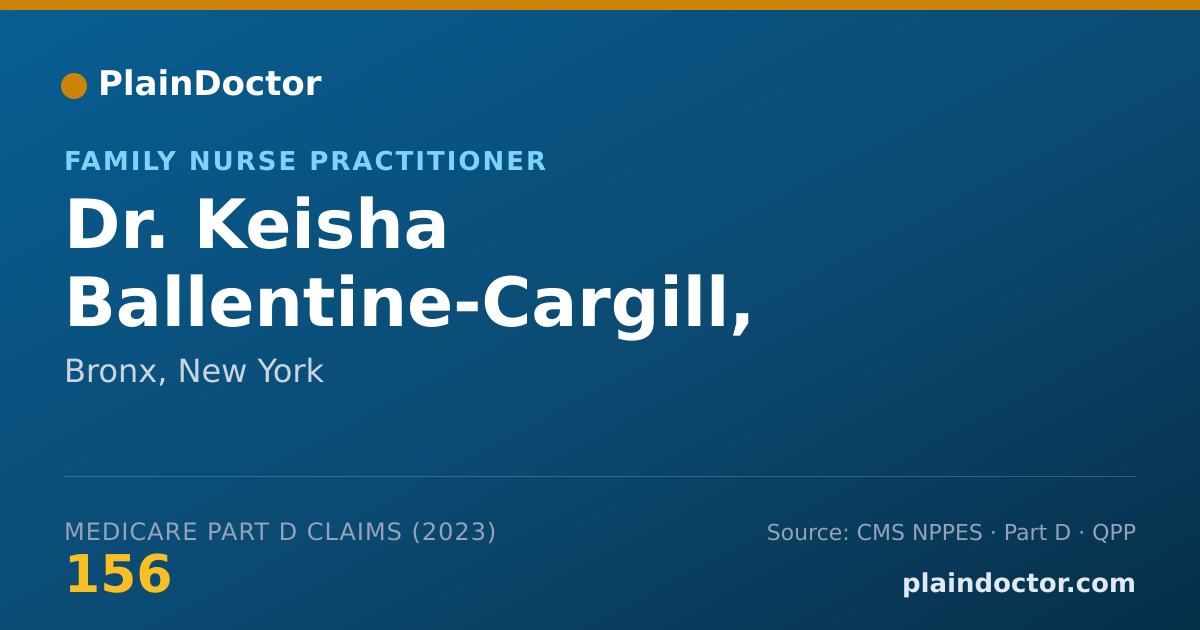 Shareable card for Keisha Ballentine-Cargill, FNP-BC - Family Nurse Practitioner, Bronx, NY
