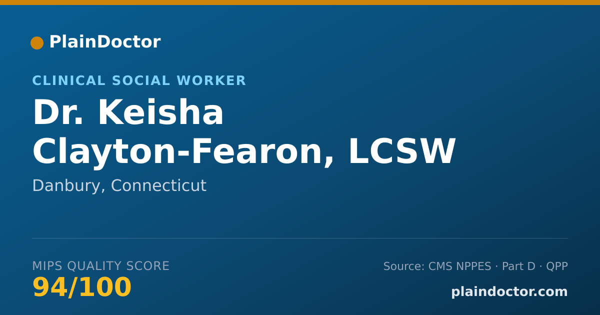 Shareable card for Keisha Clayton-Fearon, LCSW - Clinical Social Worker, Danbury, CT