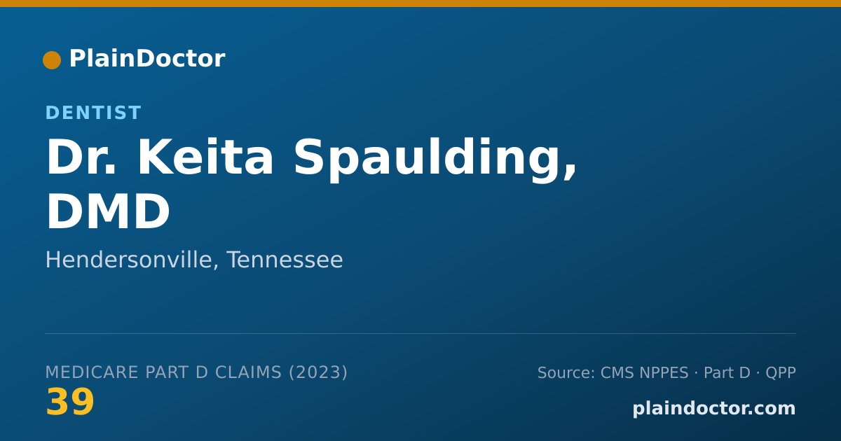 Shareable card for Keita Spaulding, DMD - Dentist, Hendersonville, TN