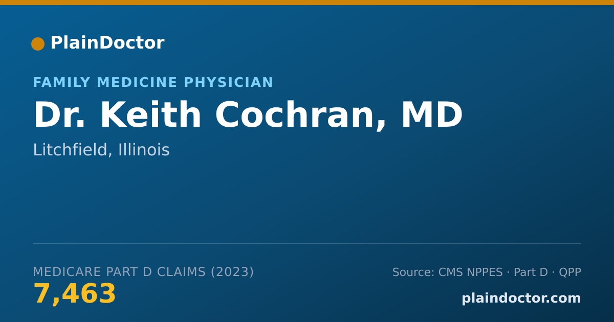 Shareable card for Keith Cochran, MD - Family Medicine Physician, Litchfield, IL