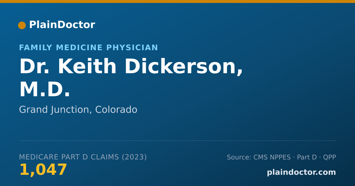 Shareable card for Keith Dickerson, M.D. - Family Medicine Physician, Grand Junction, CO