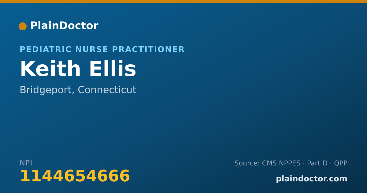 Shareable card for Keith Ellis - Pediatric Nurse Practitioner, Bridgeport, CT