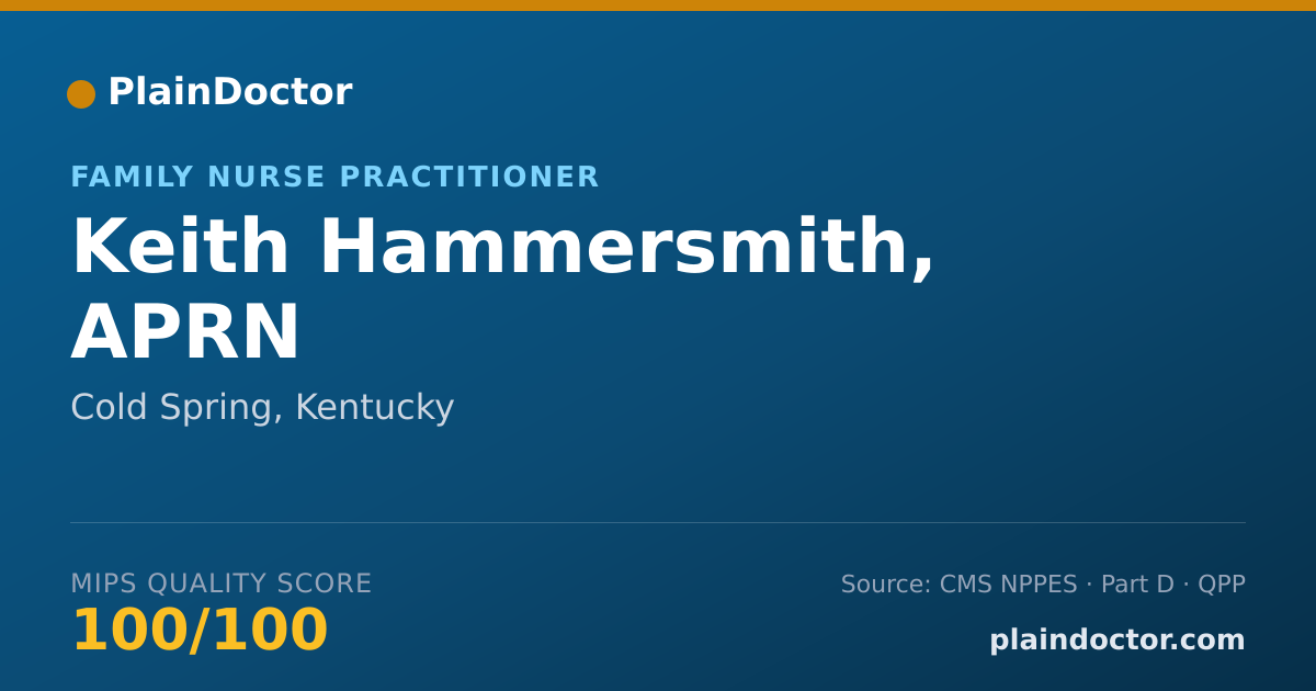 Shareable card for Keith Hammersmith, APRN - Family Nurse Practitioner, Cold Spring, KY