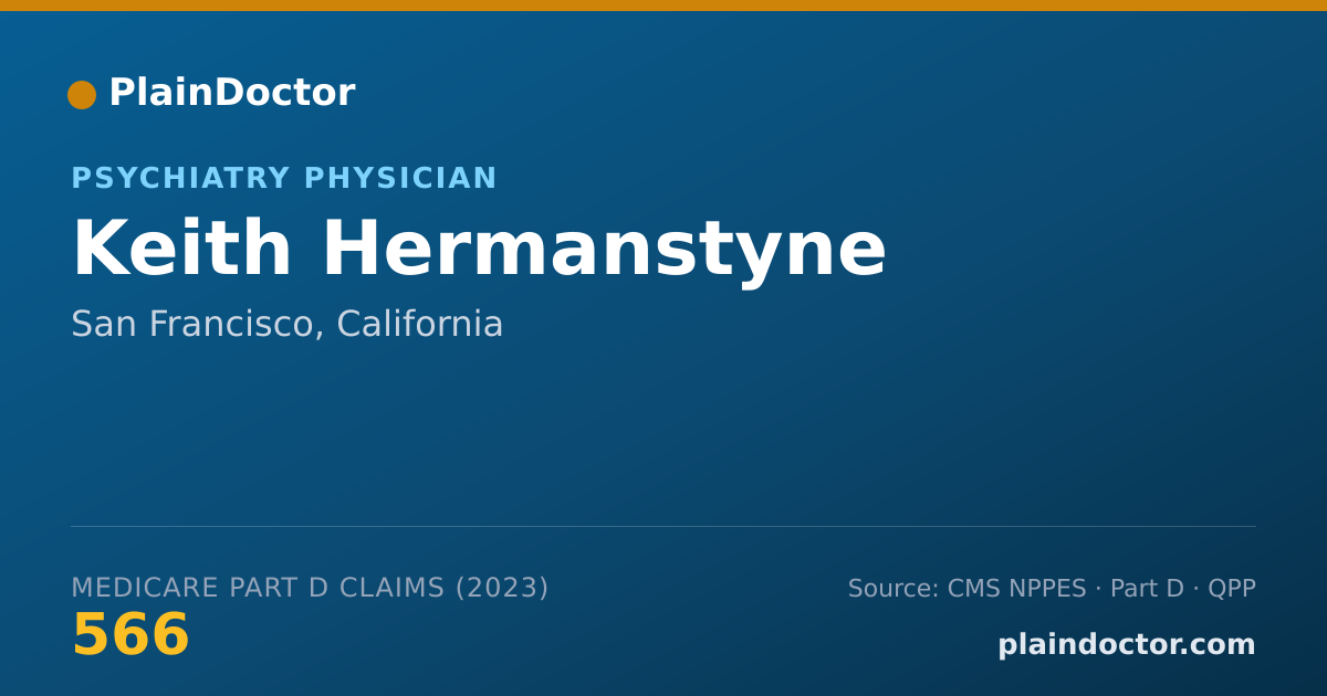 Shareable card for Keith Hermanstyne - Psychiatry Physician, San Francisco, CA