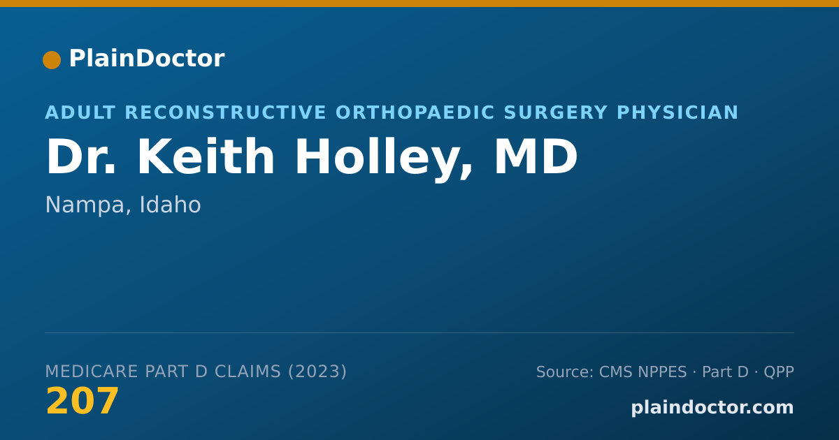 Shareable card for Keith Holley, MD - Adult Reconstructive Orthopaedic Surgery Physician, Nampa, ID