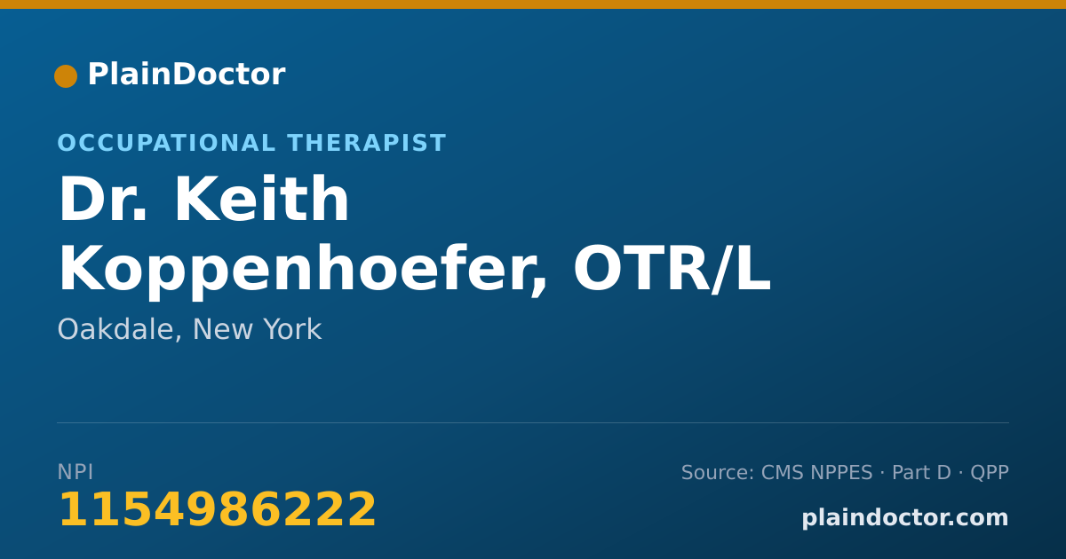 Shareable card for Keith Koppenhoefer, OTR/L - Occupational Therapist, Oakdale, NY