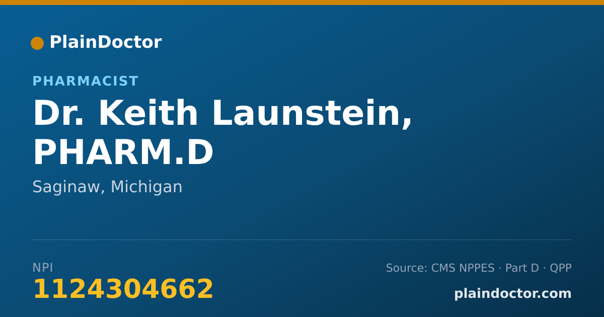 Shareable card for Keith Launstein, PHARM.D - Pharmacist, Saginaw, MI