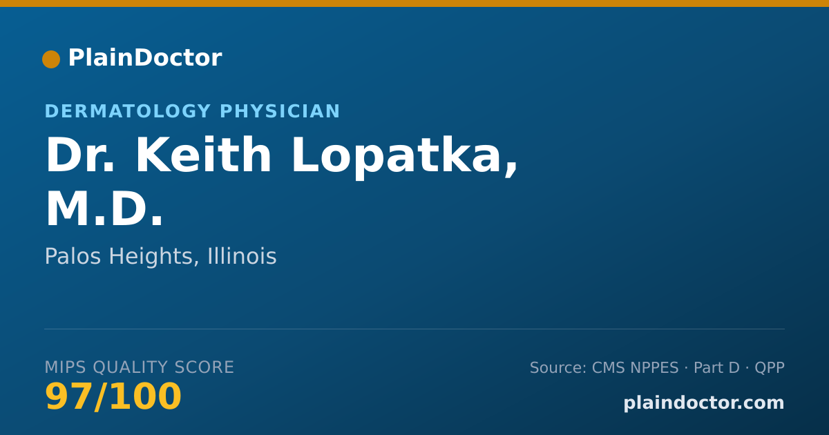 Shareable card for Keith Lopatka, M.D. - Dermatology Physician, Palos Heights, IL