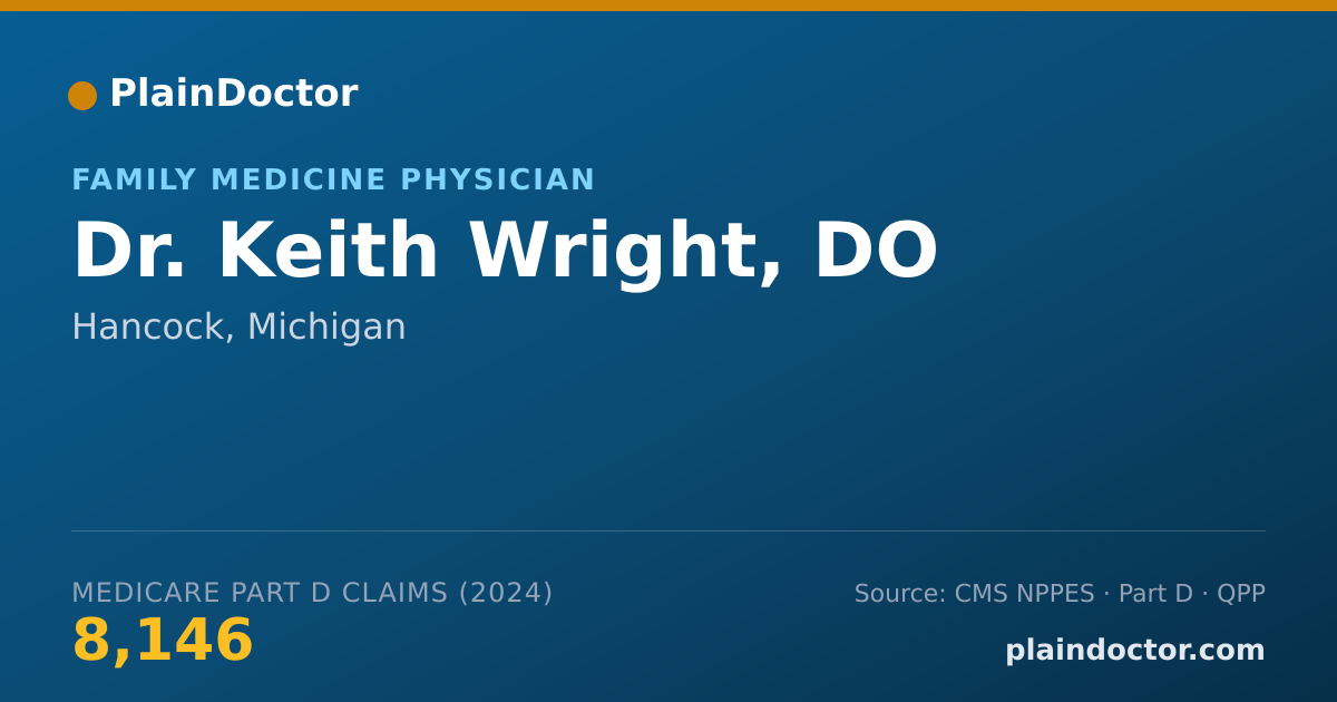 Shareable card for Keith Wright, DO - Family Medicine Physician, Hancock, MI