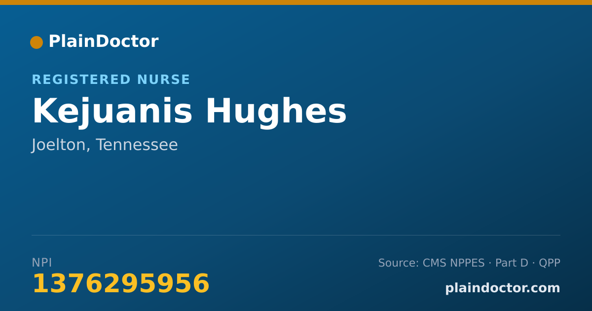 Shareable card for Kejuanis Hughes - Registered Nurse, Joelton, TN