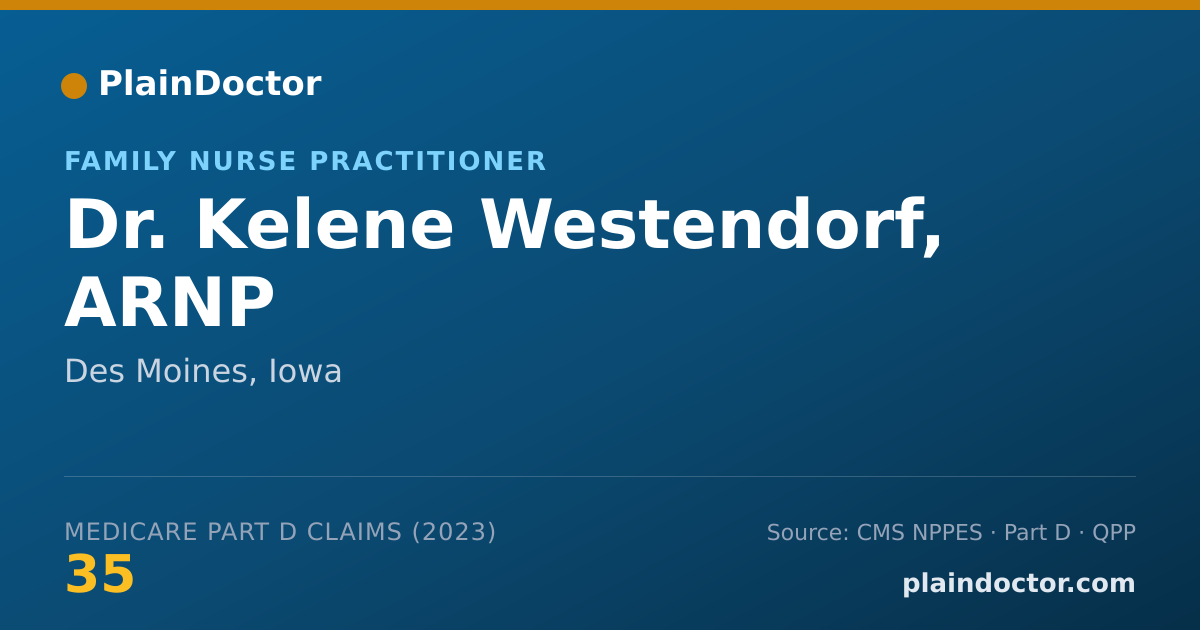 Shareable card for Kelene Westendorf, ARNP - Family Nurse Practitioner, Des Moines, IA