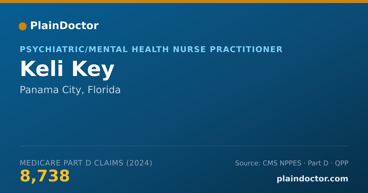 Shareable card for Keli Key - Psychiatric/Mental Health Nurse Practitioner, Panama City, FL