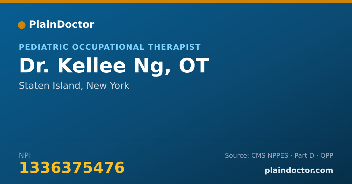 Shareable card for Kellee Ng, OT - Pediatric Occupational Therapist, Staten Island, NY