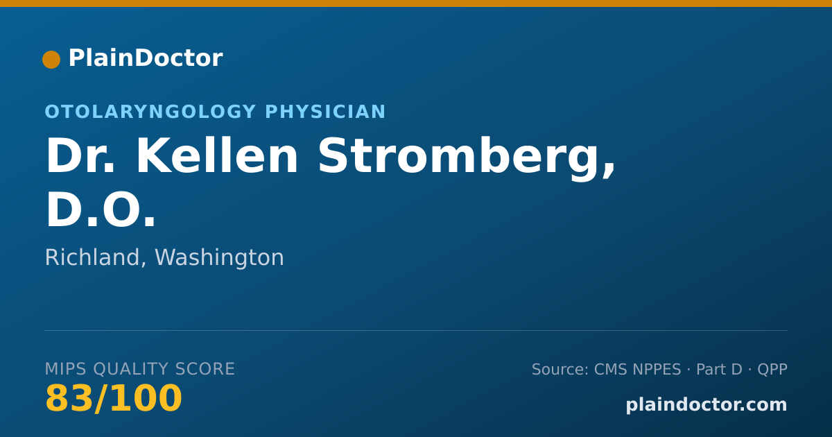 Shareable card for Kellen Stromberg, D.O. - Otolaryngology Physician, Richland, WA
