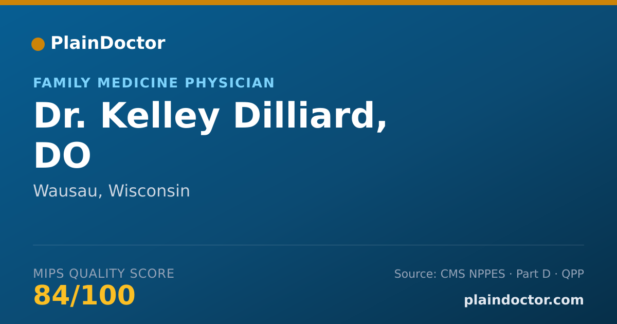 Shareable card for Kelley Dilliard, DO - Family Medicine Physician, Wausau, WI