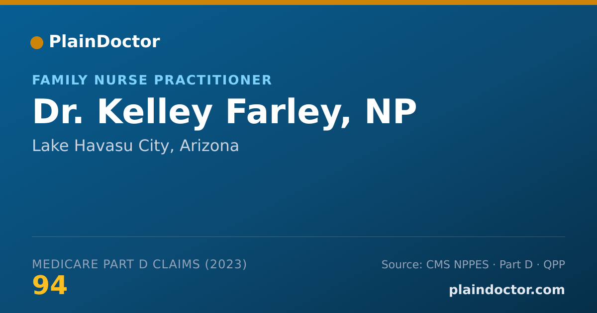 Shareable card for Kelley Farley, NP - Family Nurse Practitioner, Lake Havasu City, AZ