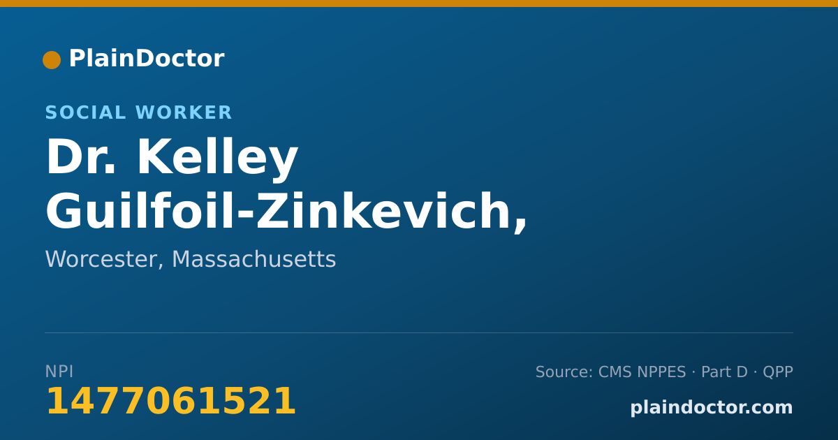 Shareable card for Kelley Guilfoil-Zinkevich, LCSW - Social Worker, Worcester, MA