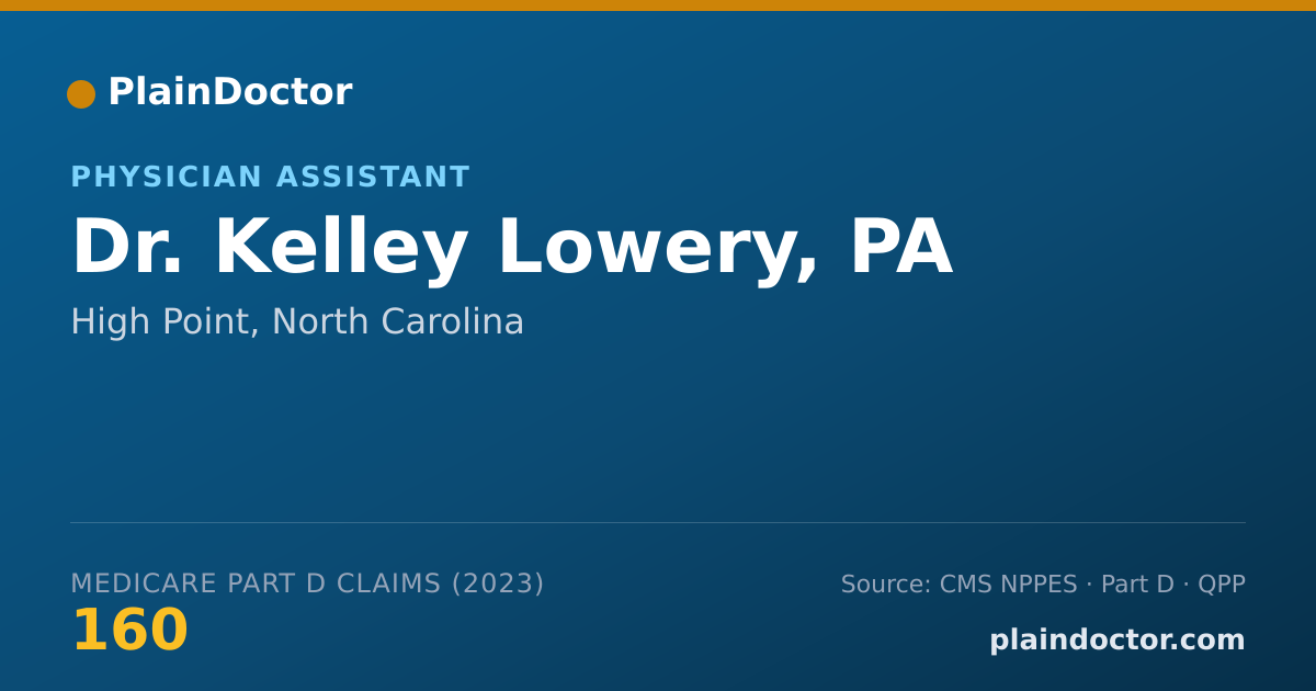 Shareable card for Kelley Lowery, PA - Physician Assistant, High Point, NC