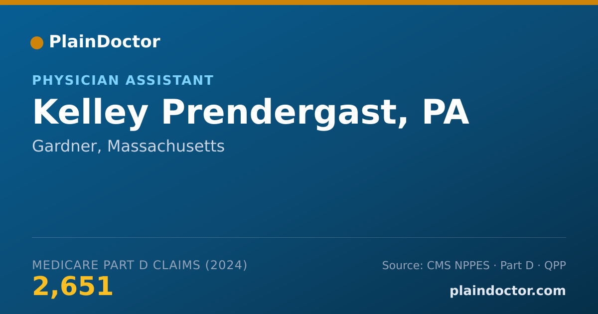 Shareable card for Kelley Prendergast, PA - Physician Assistant, Gardner, MA